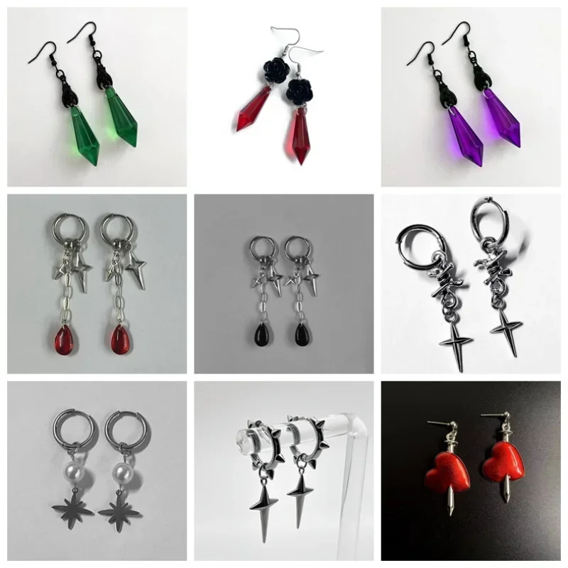 Women'S Vampire Accessories - Pendientes góticos de vampiro y murciélago