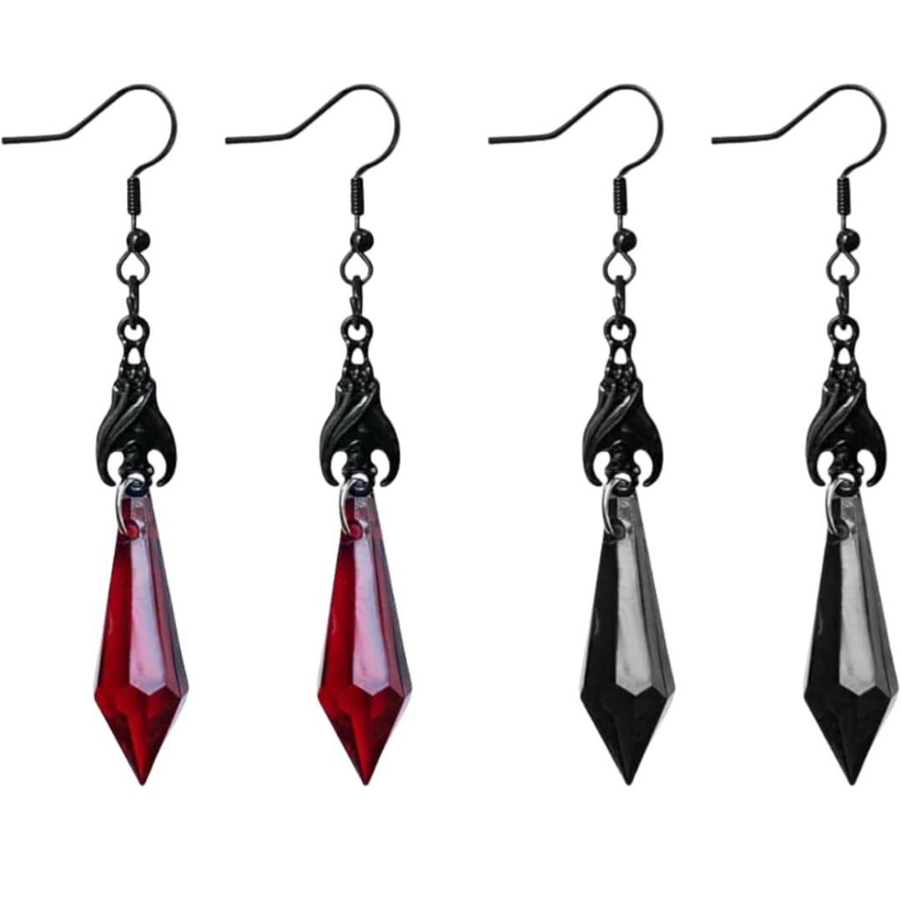 Women'S Vampire Accessories - Pendientes Colgantes con Cristal en Forma