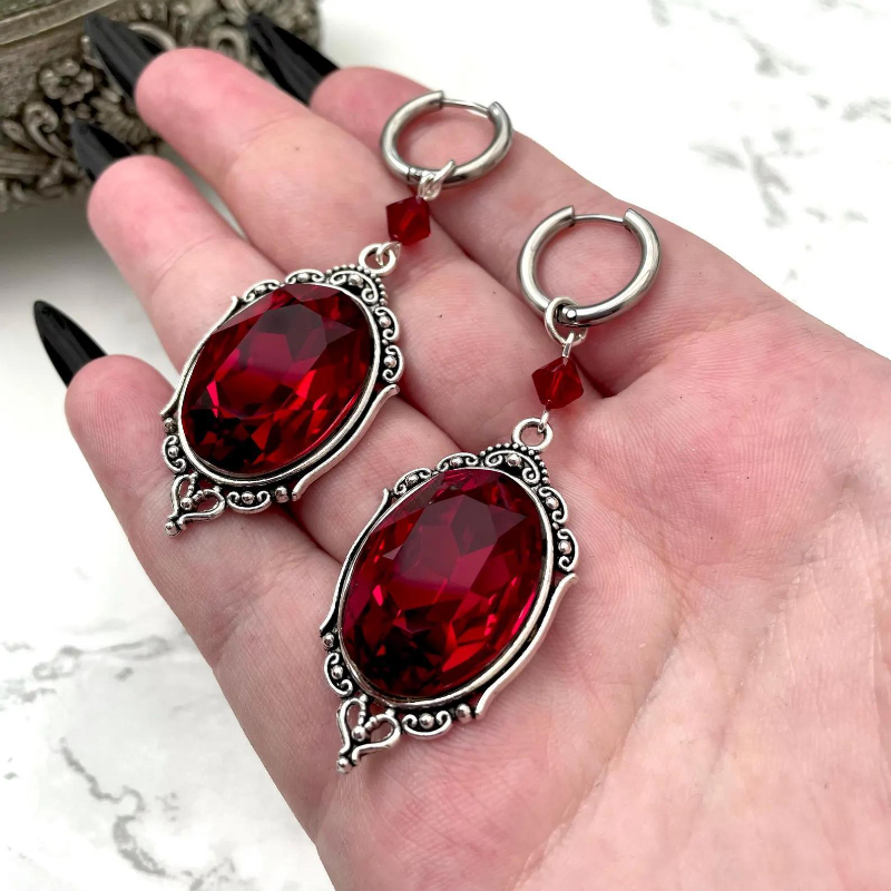 Women'S Vampire Accessories - Pendientes de camafeo de vampiro, joyería