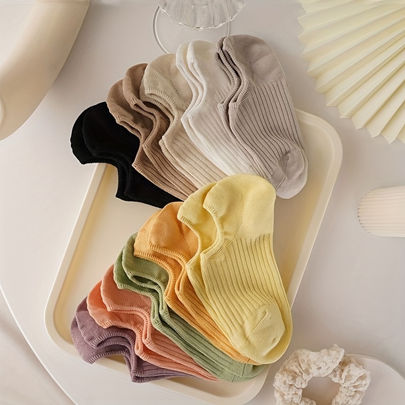 Women'S Ankle Accessories - 5 pares de calcetines cortos acanalados