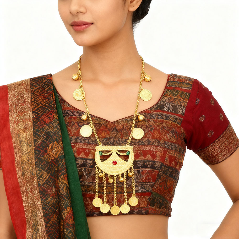 Women Accessories Pakistan - Collar de luna con monedas tradicionales
