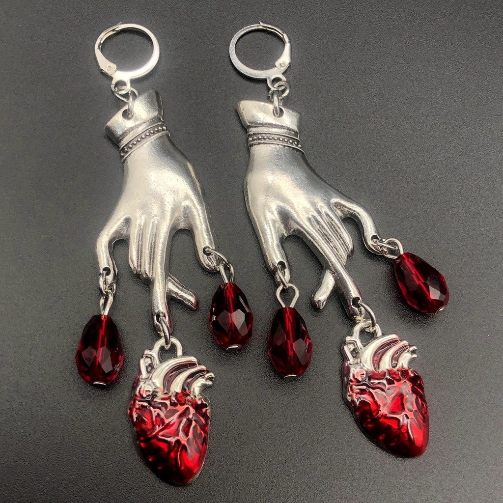 Women'S Vampire Accessories - 1 par de pendientes góticos con