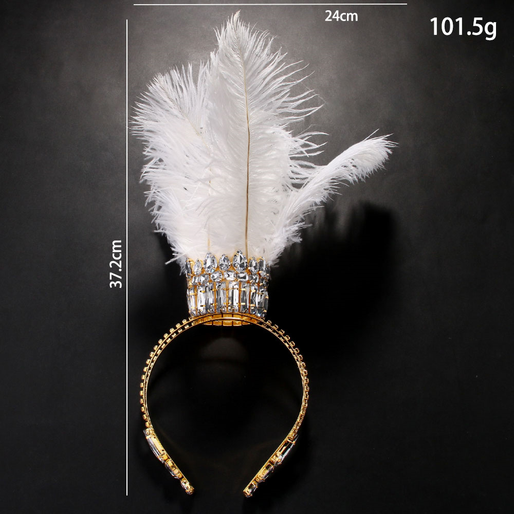 Tocado de corona de plumas exa - Queen Accessories reseña y precio