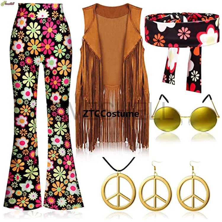 Disfraz Hippie para Mujer, Est - Women'S Accessories In The 70S reseña y precio