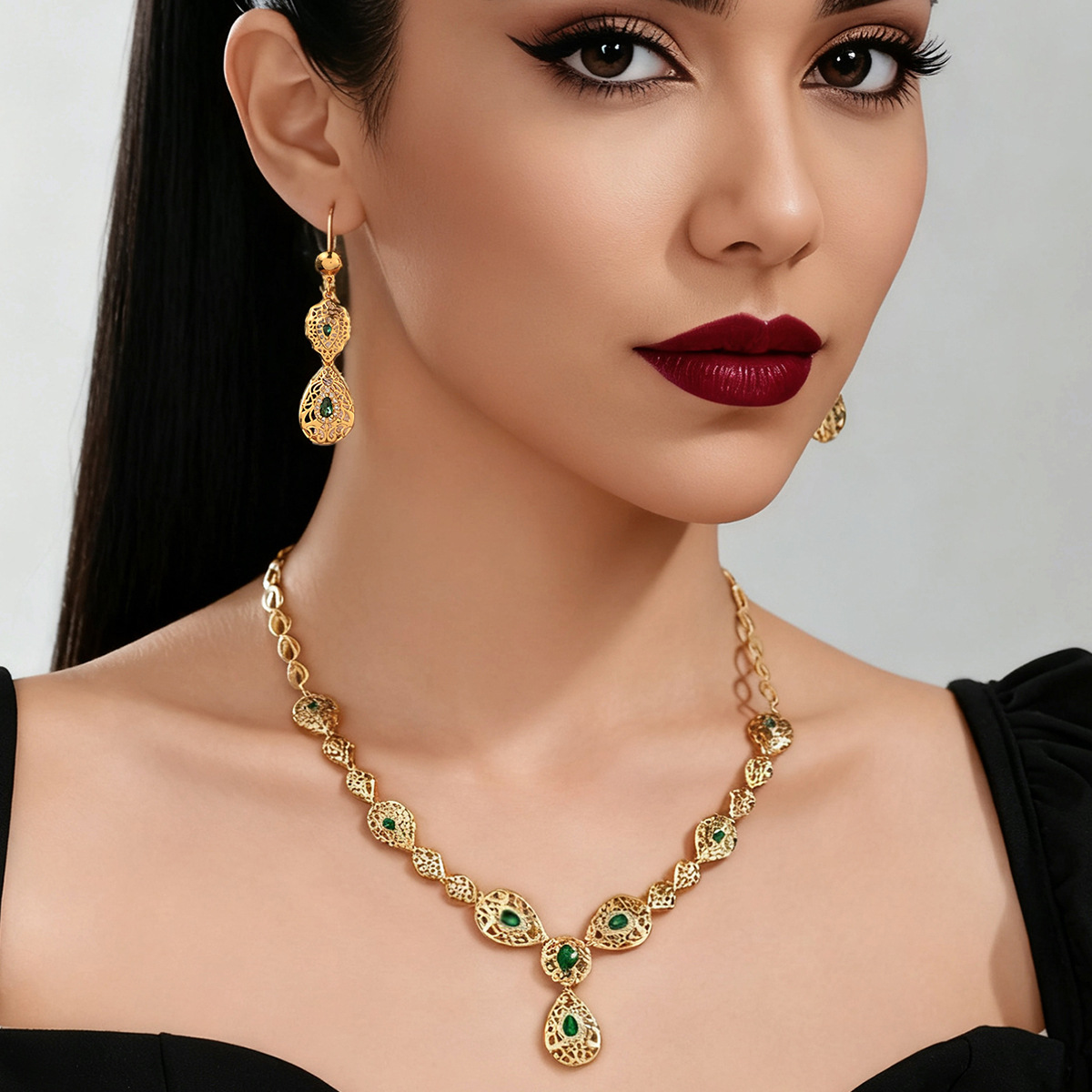 Conjunto de Joyería de Oro 999 - Women Accessories Dubai reseña y precio