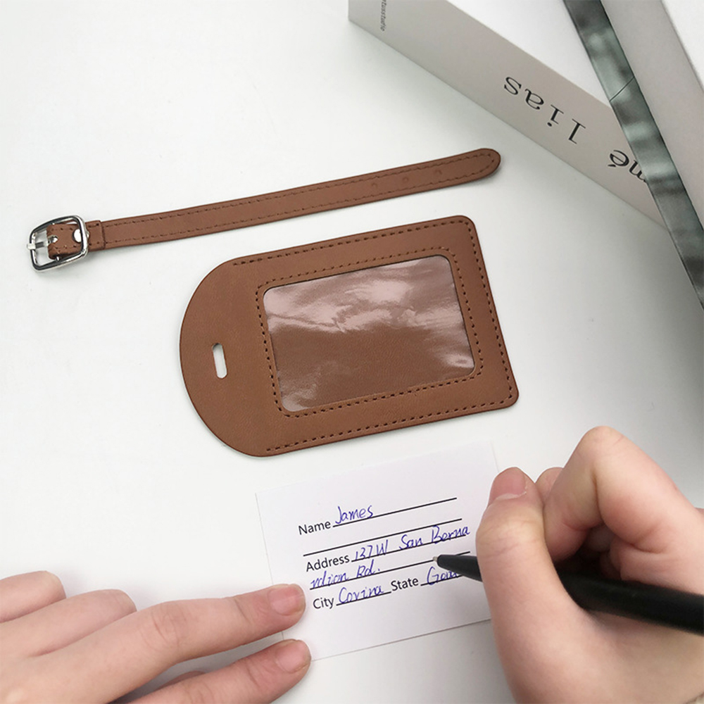 Etiqueta de equipaje con letra - Women Accessories Business Name reseña y precio